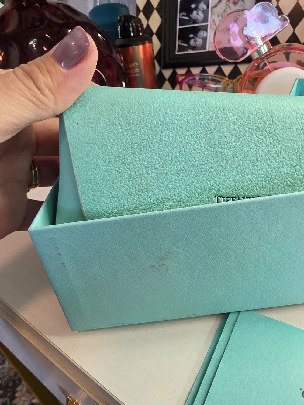 Tiffany & Co. Brown Cat-Eye Women's Glasses with Tiffany Blue Case - Picture 3 of 6